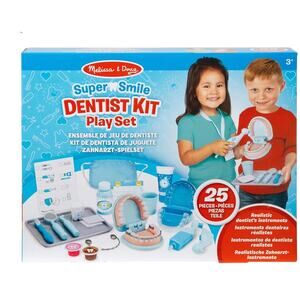 Melissa & Doug Super Smile Dentist Play Set, 25-Piece Dentist Kit NWT